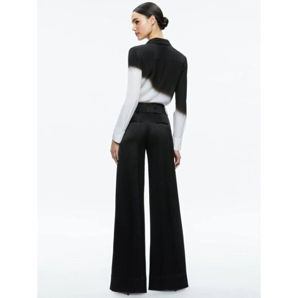 Alice + Olivia Brady Floral Silk Blouse Extra Large NWT $375 - Picture 3 of 14